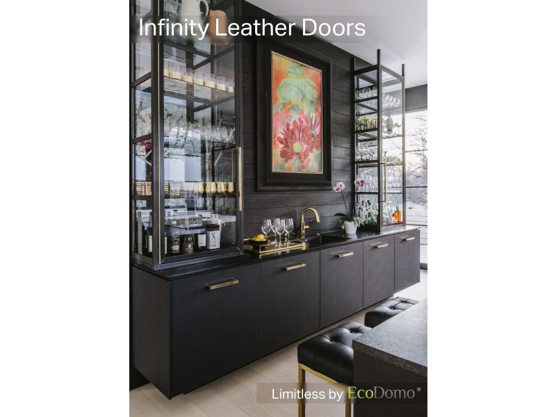Leather Infinity Doors for Cabinetry